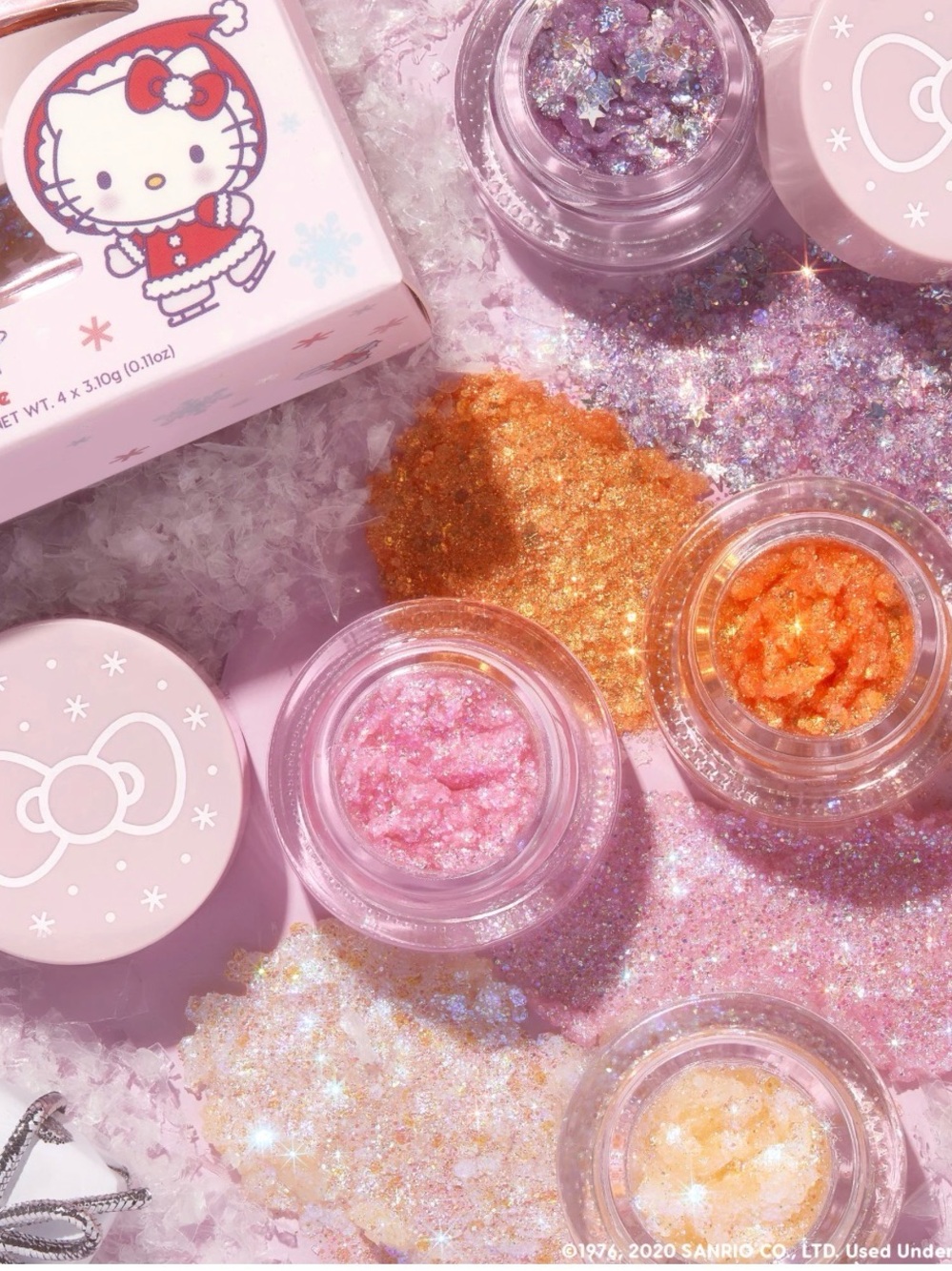 New ColourPop X Hello Kitty Snow Cute Glittererally Obsessed Glitter Gel Kit